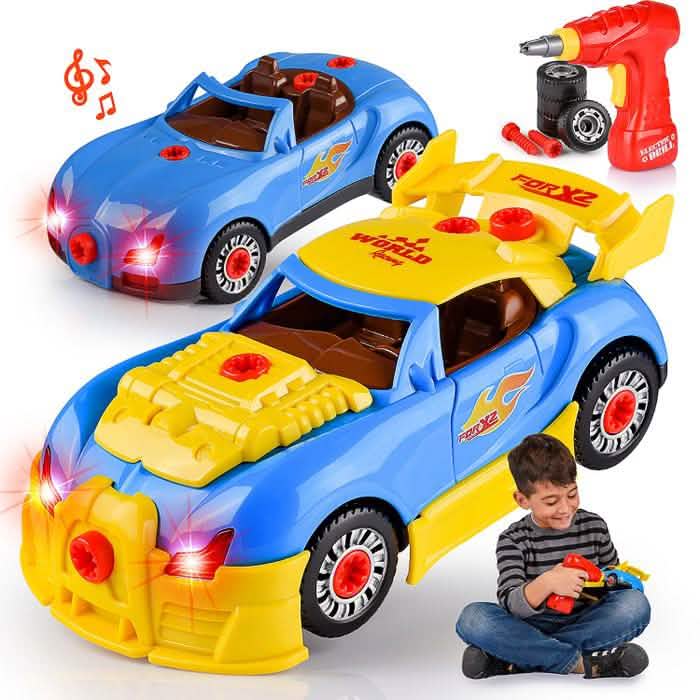 30-Piece: Kids’ Take Apart Racing Car Toy Construction Play Set