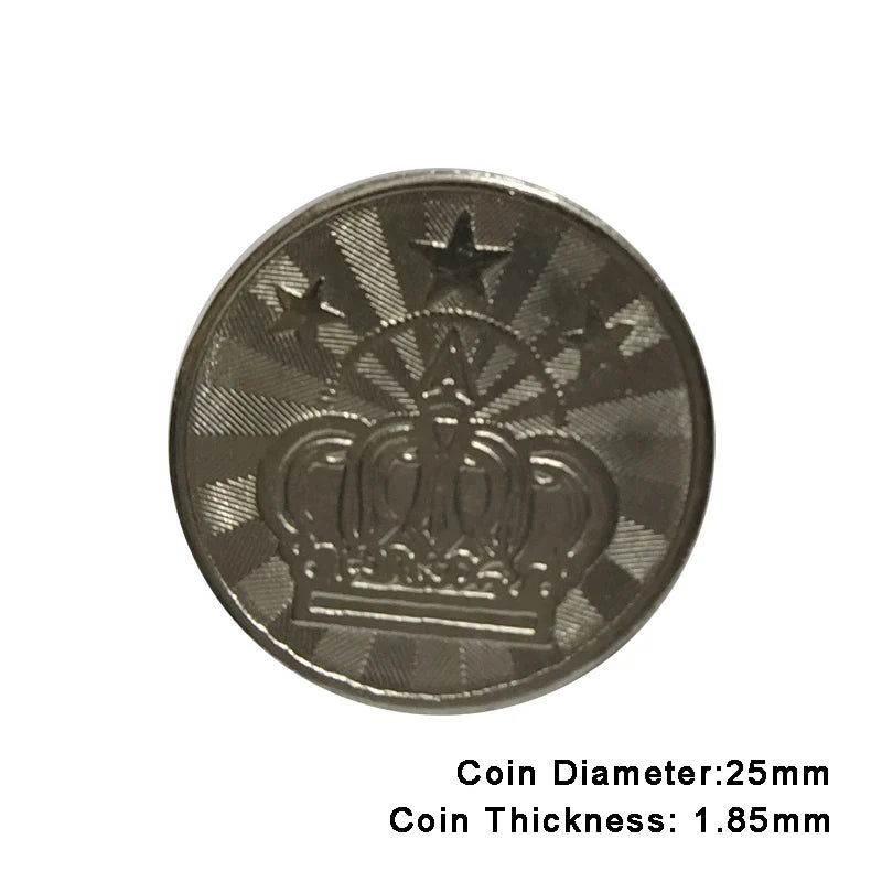 100pcs Arcade Game Coin Token Stainless Steel Coin Tokens Custom Tokens for Arcade MAME JAMMA Amusement Cabinet Vending Machines